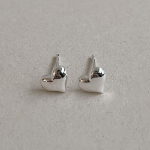 Мини-серьги-сердечки из серебра 925 пробы для повседневного образа