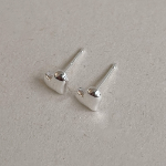 Мини-серьги-сердечки из серебра 925 пробы для повседневного образа