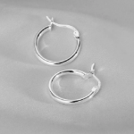 Круглые серьги с замком «один касание»