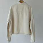 Cotton Shirring Short Work Jacket