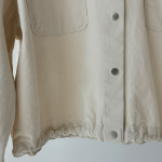 Cotton Shirring Short Work Jacket