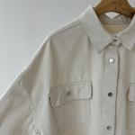 Cotton Shirring Short Work Jacket