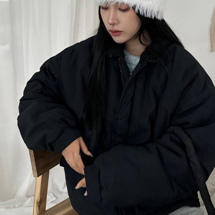 Faux Shearling Short Windbreaker