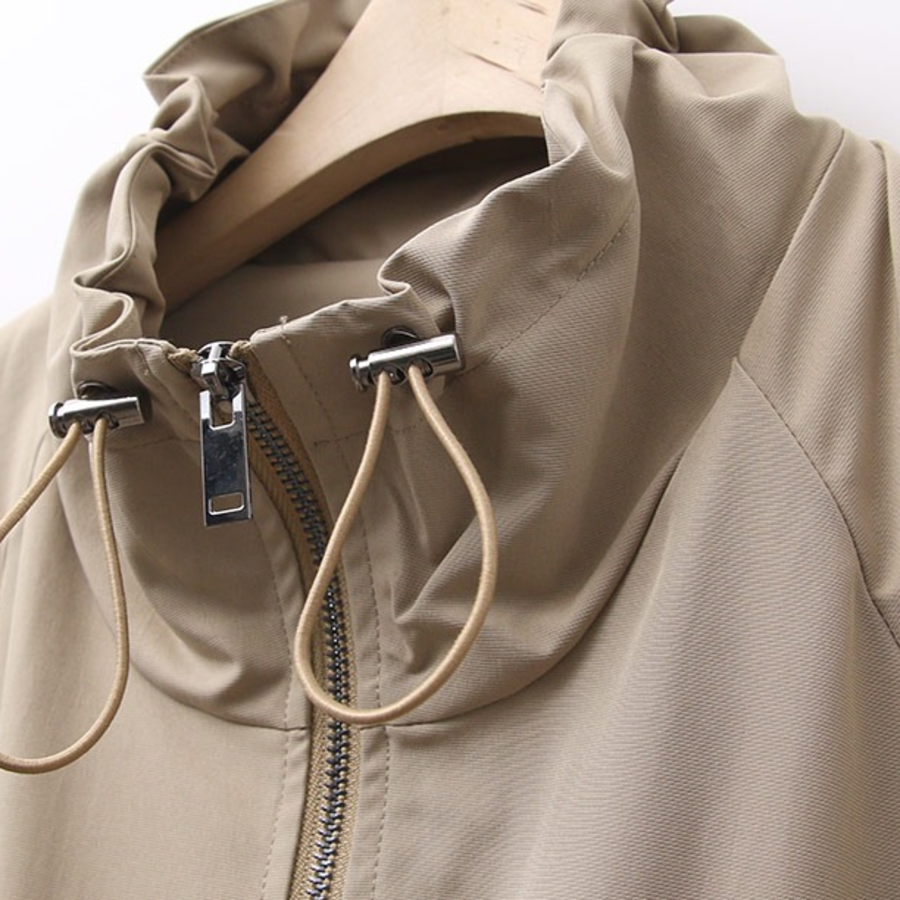 Chic Safari Long Windbreaker