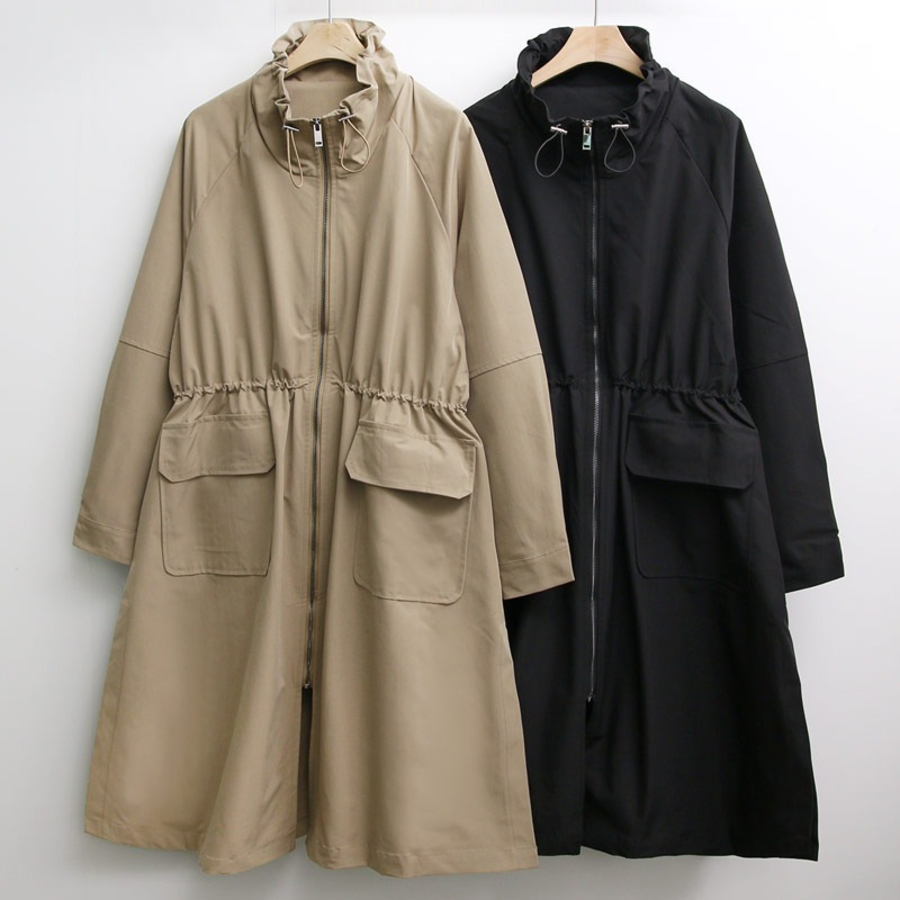 Chic Safari Long Windbreaker