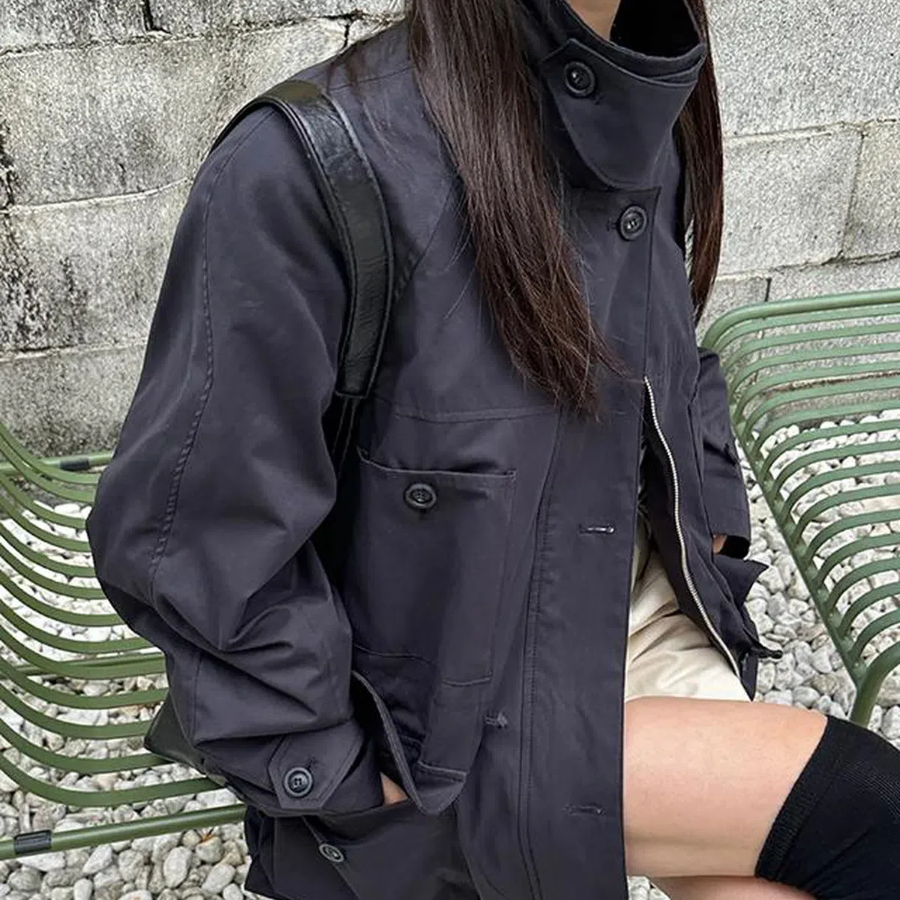 High Neck Anorak Windbreaker