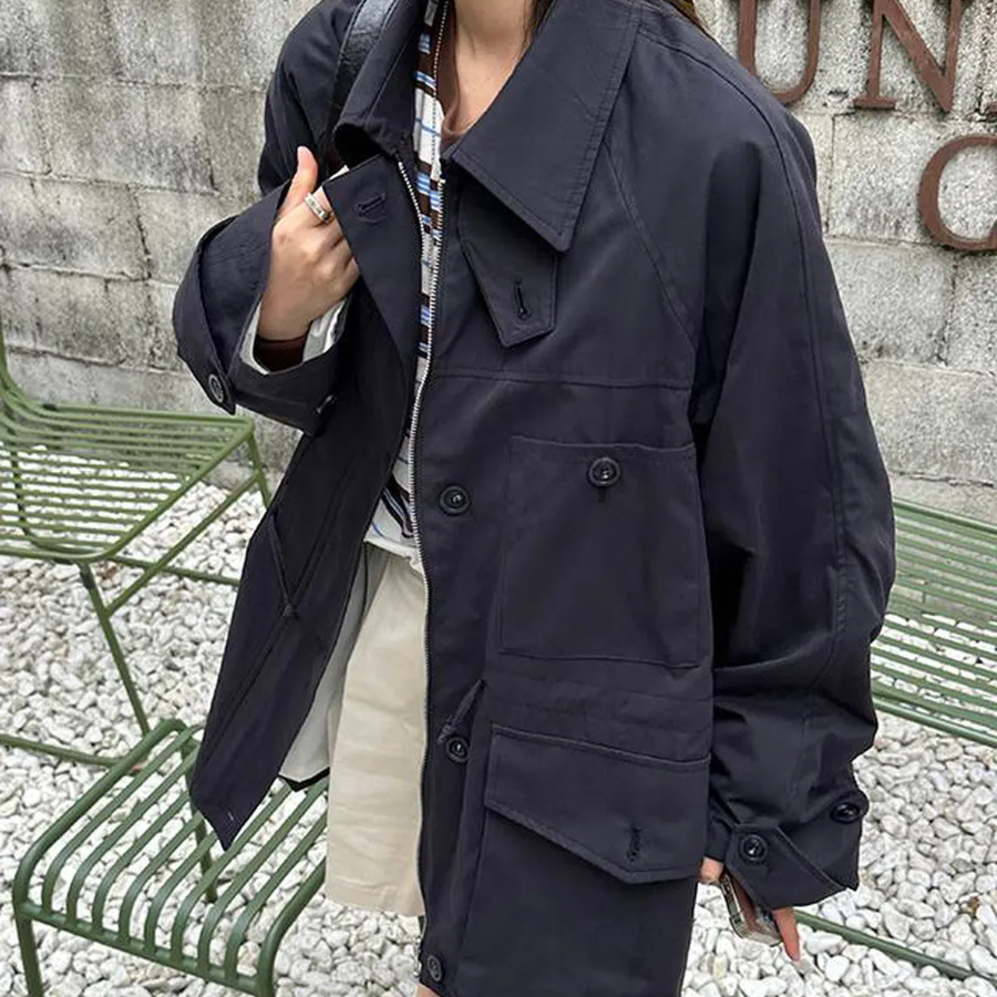 High Neck Anorak Windbreaker