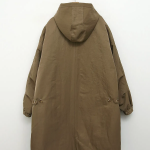 Nylon Quilted Long Hooded Windbreaker