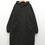 Nylon Quilted Long Hooded Windbreaker