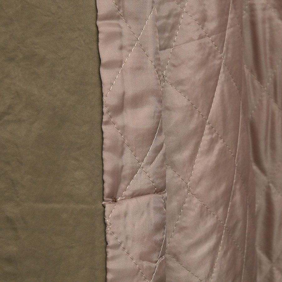 Nylon Quilted Long Hooded Windbreaker