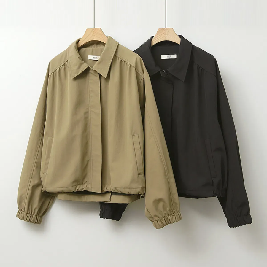 Nylon Zip-Up Work Jacket