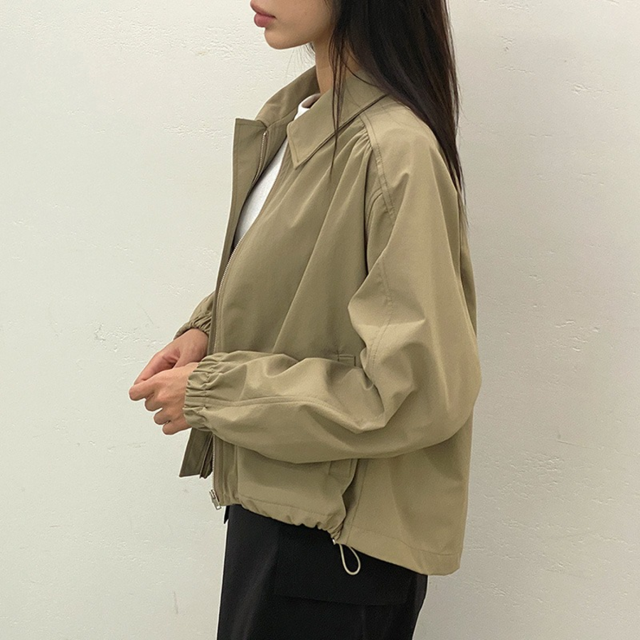 Nylon Zip-Up Work Jacket