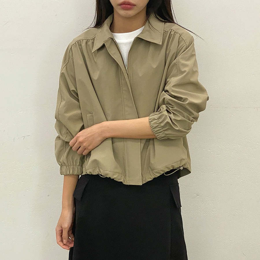 Nylon Zip-Up Work Jacket