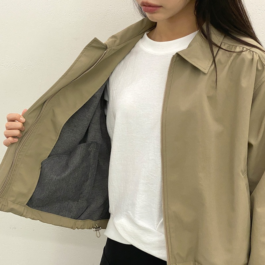 Nylon Zip-Up Work Jacket