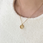 Серебряное двухрядное колье с сердцем из S925