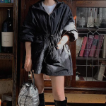 Loose Fit Hooded Cotton Windbreaker