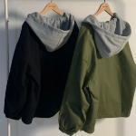 Luxury Oversized Hooded Windbreaker with Detachable Hood