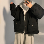 Luxury Oversized Hooded Windbreaker with Detachable Hood