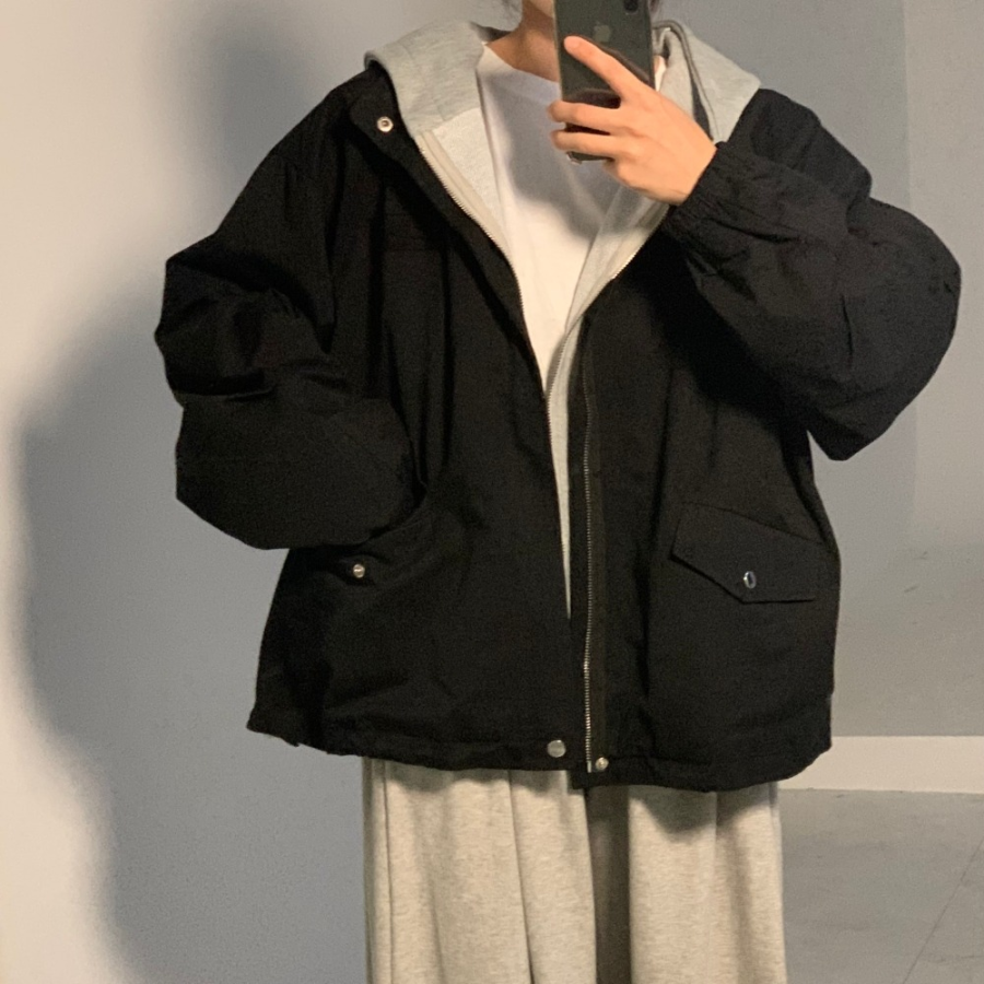 Luxury Oversized Hooded Windbreaker with Detachable Hood