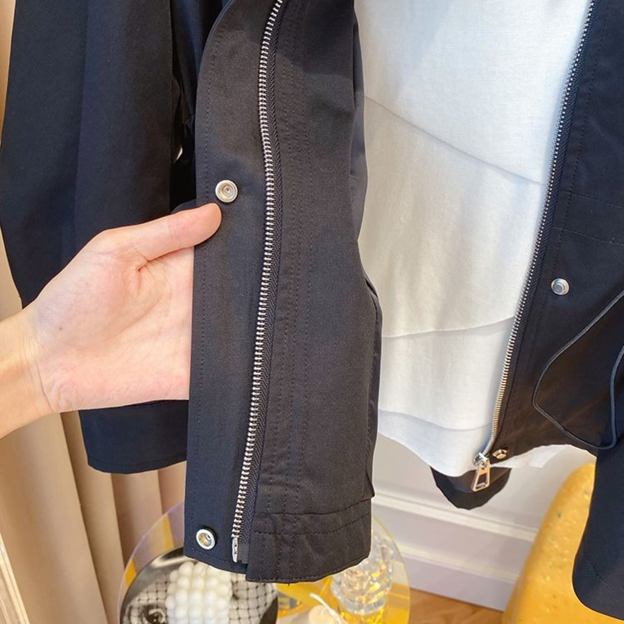 Cotton Hooded Windbreaker Safari Jacket