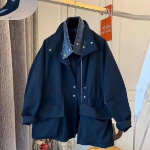 Denim Collar Cotton Field Jacket