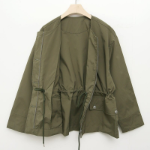 No-Collar Cotton Short Jacket
