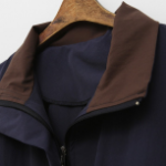 Color-Block String Long Cotton Jacket