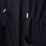 Color-Block String Long Cotton Jacket