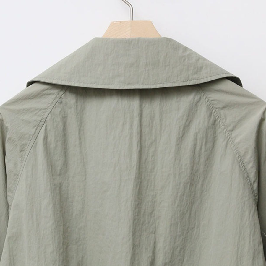Collar Roll-Up Crop Windbreaker Jacket