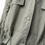 Collar Roll-Up Crop Windbreaker Jacket