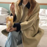 Corduroy Collar Zip-Up Safari Jacket