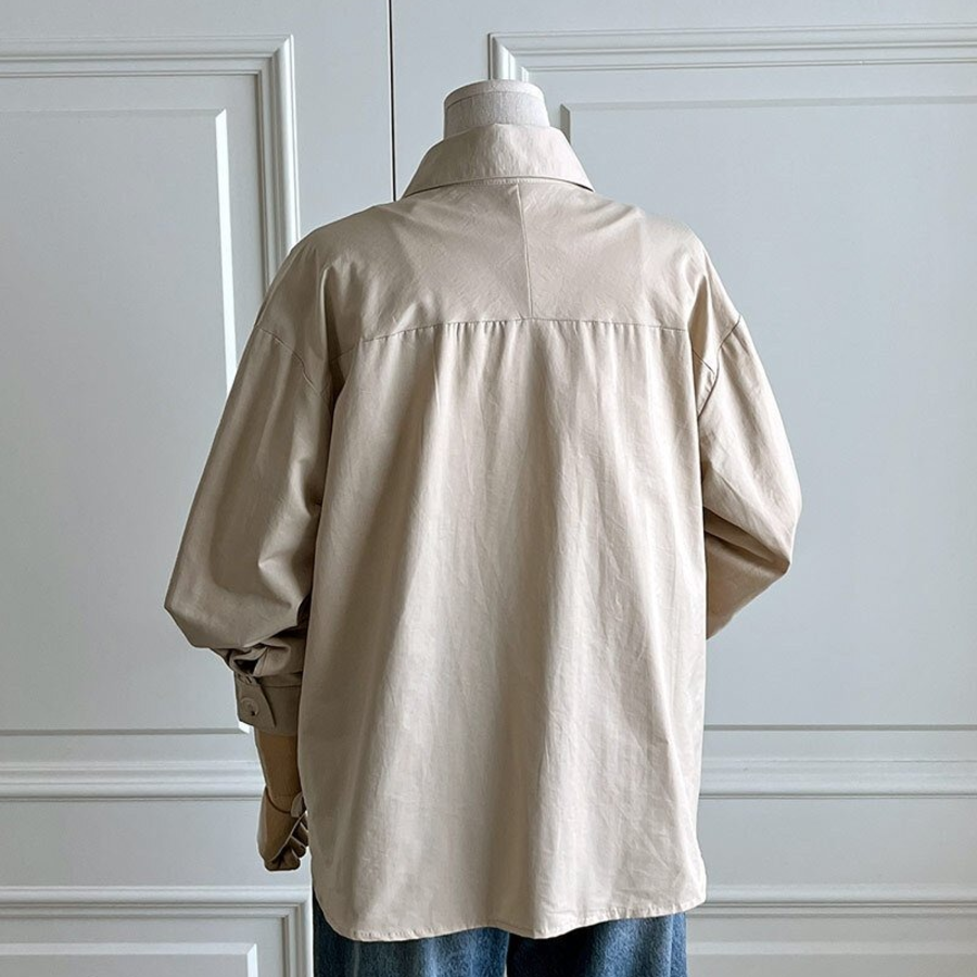 Nylon Collar Shirt-Style Jacket