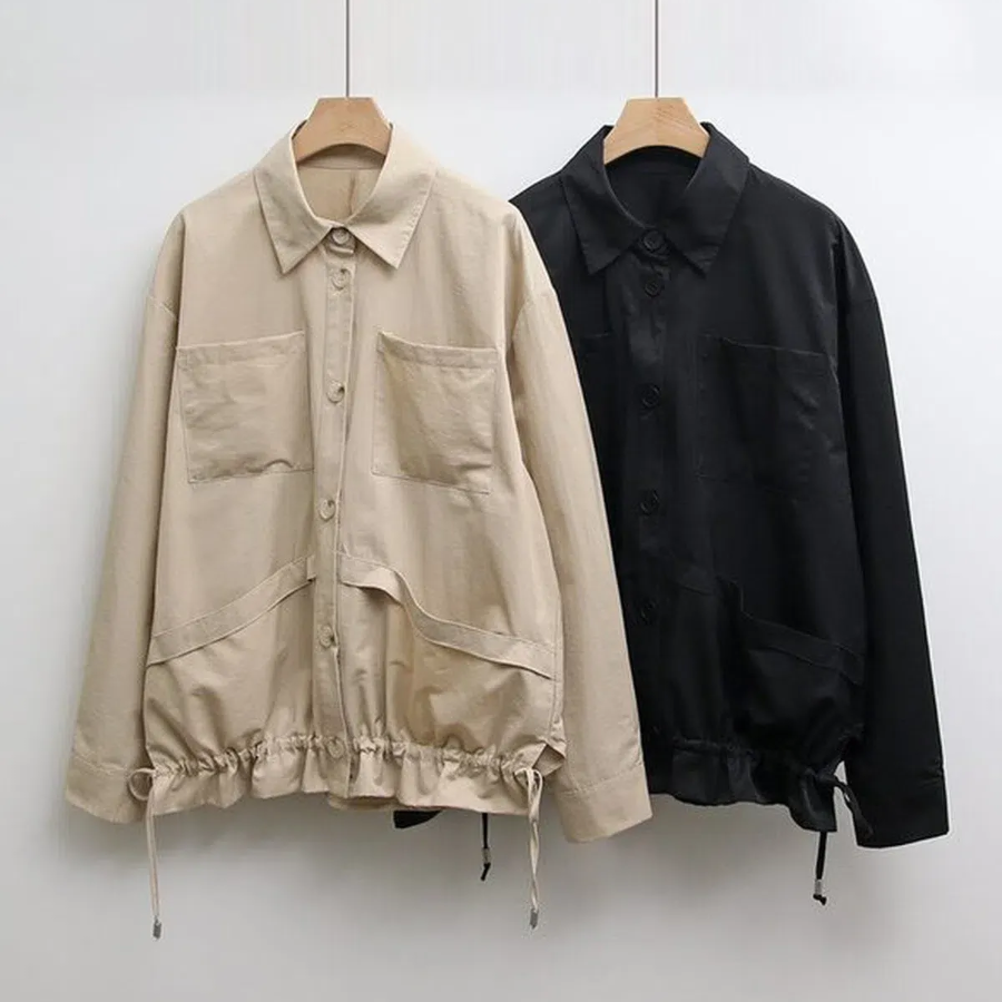 Nylon Collar Shirt-Style Jacket