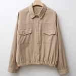 Свободный размер-Бежевый-Ветровка