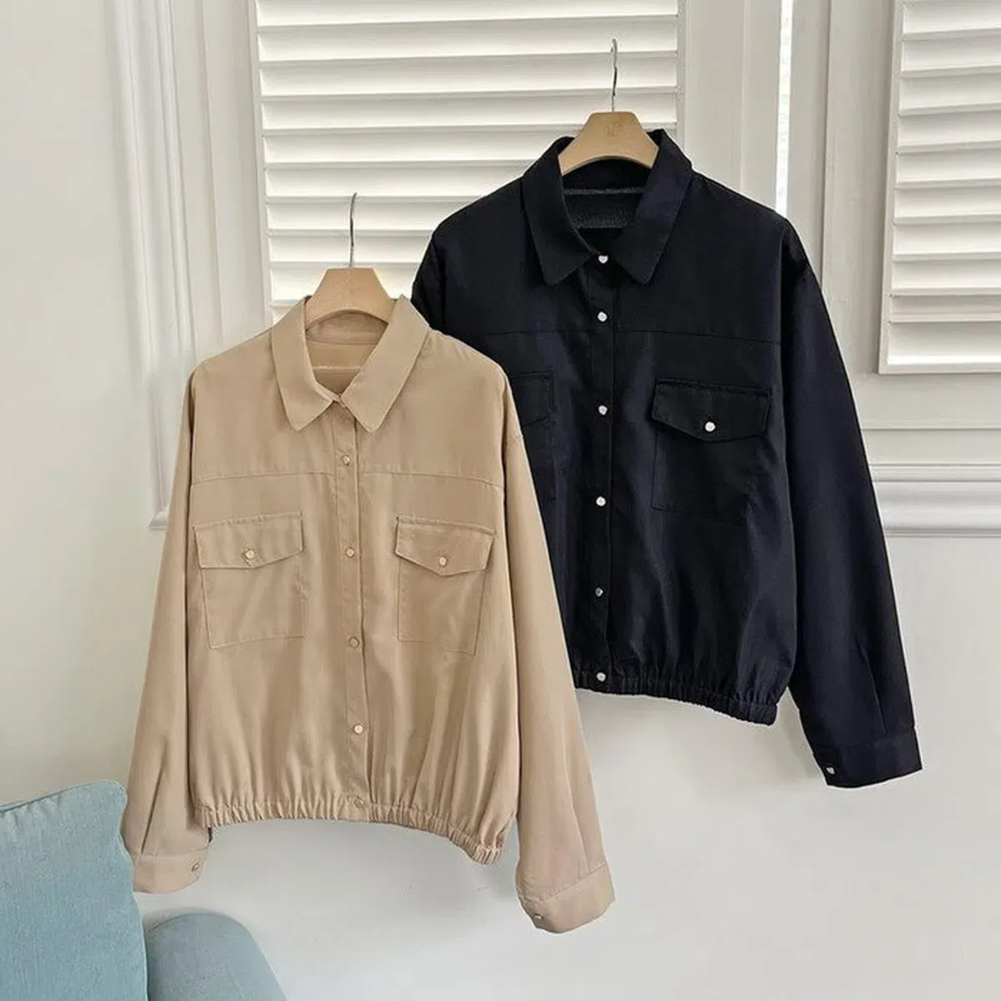 Cotton Pocket Banding Shirt Jacket