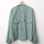 No Collar Nylon Windbreaker