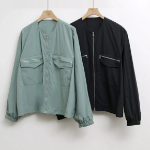 No Collar Nylon Windbreaker