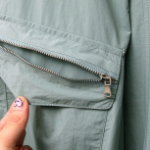 No Collar Nylon Windbreaker