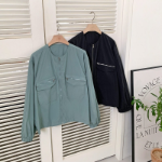 No Collar Nylon Windbreaker