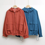 Shirring Field Jacket Windbreaker