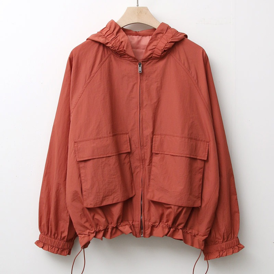 Shirring Field Jacket Windbreaker