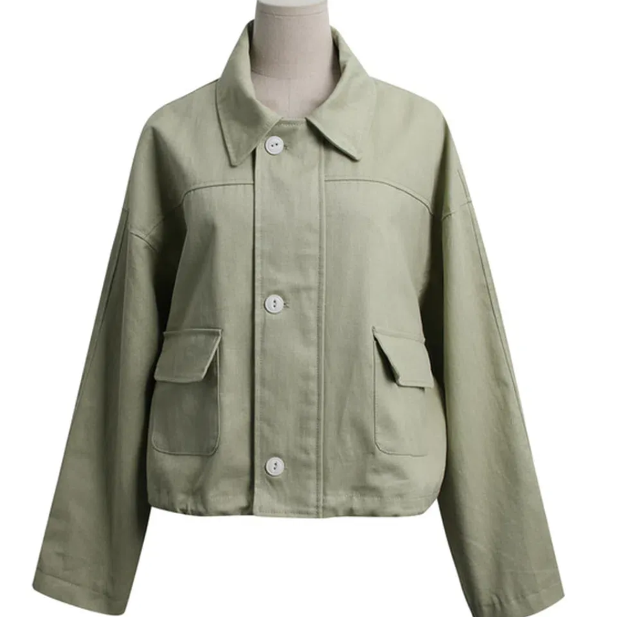 Cotton Collar Short String Jacket