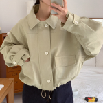 Cotton Collar Short String Jacket