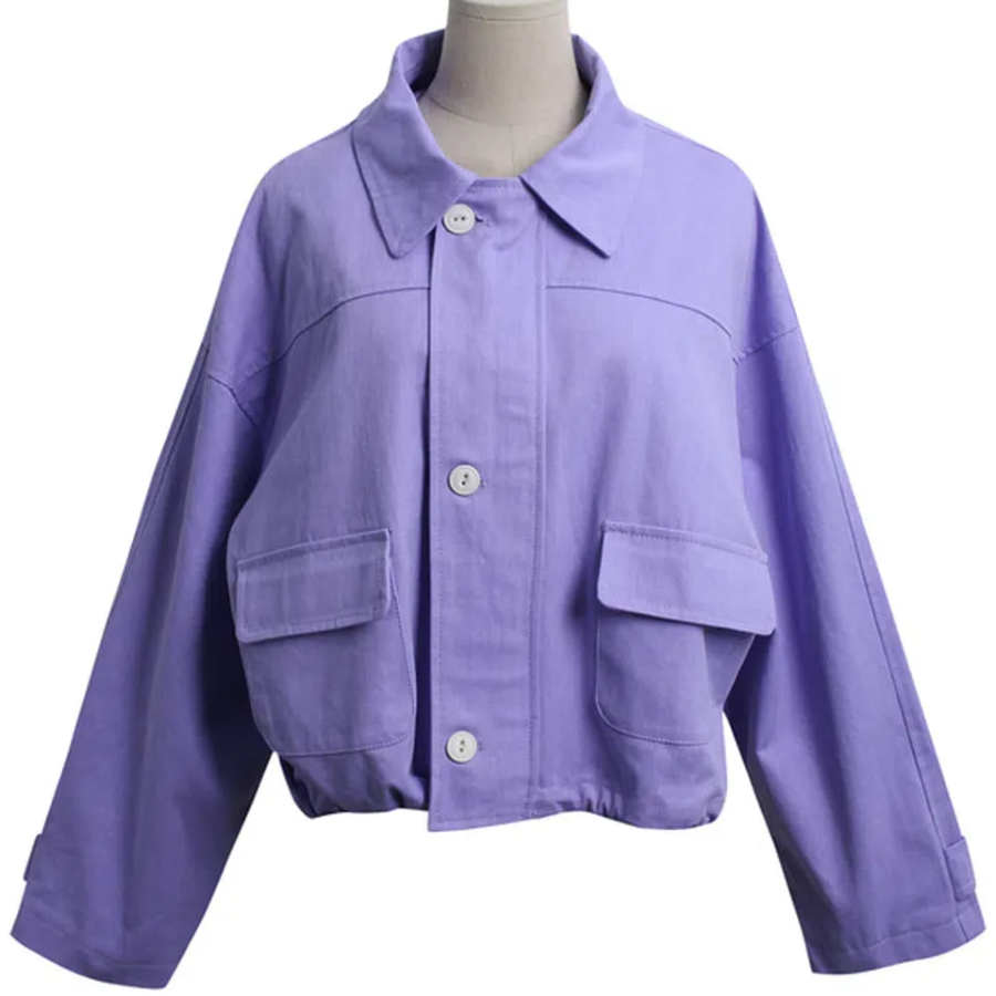 Cotton Collar Short String Jacket