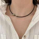 Многослойный чокер с опалом и вкраплениями