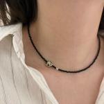 Многослойный чокер с опалом и вкраплениями