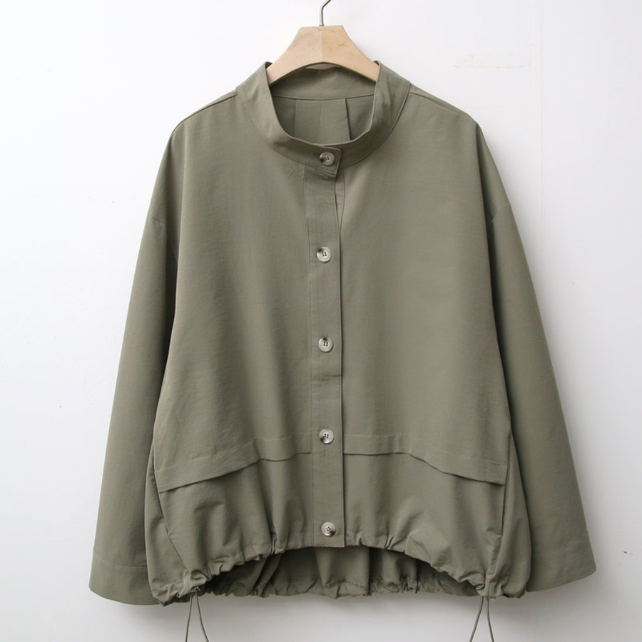 Shirring Button-Up Spring Field Jacket