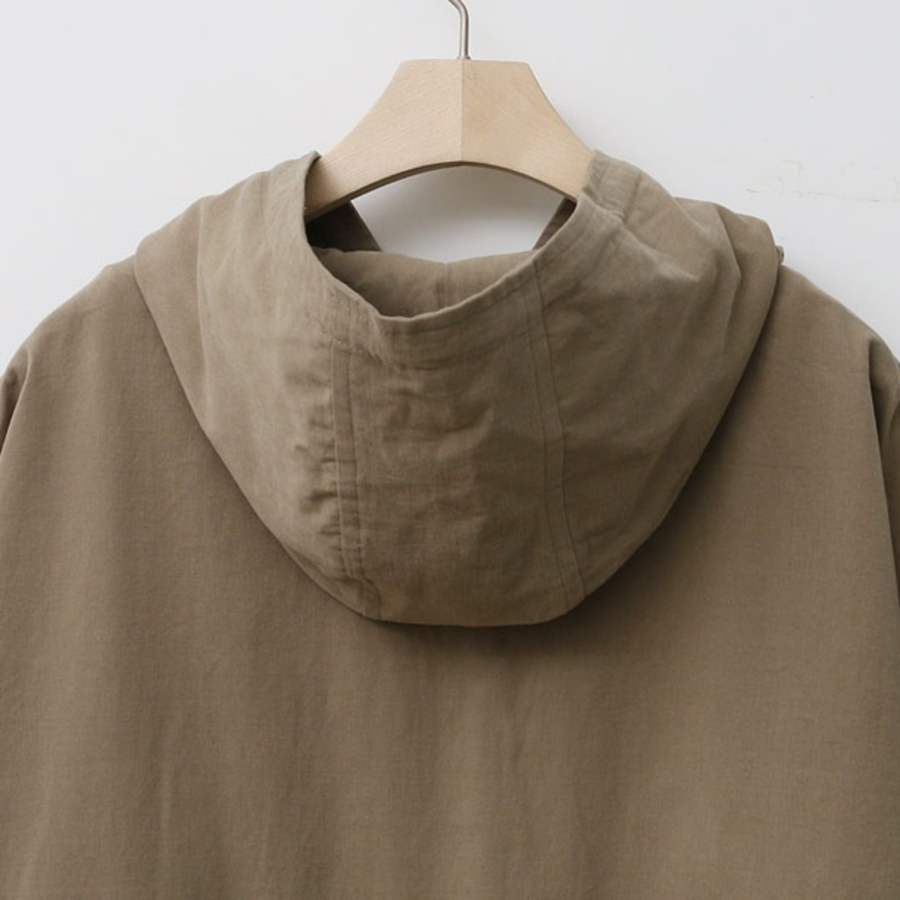 Loose Fit Cotton Hooded Jacket