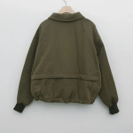 Plain Nylon Button-Up Jacket