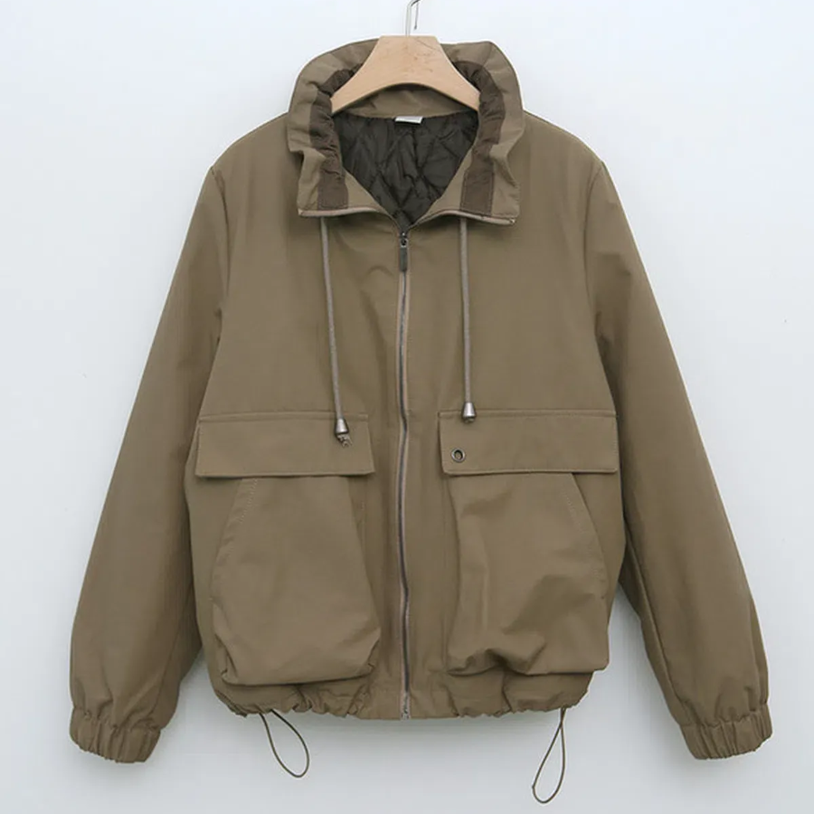 Pocket Shirring Adjustable Jacket